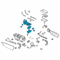 OEM Lincoln Console Panel Diagram - DA1Z-78045A76-CA