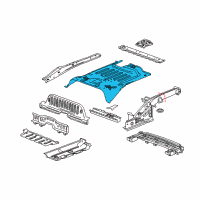 OEM 2016 Chevrolet Spark EV Rear Floor Pan Diagram - 95468394