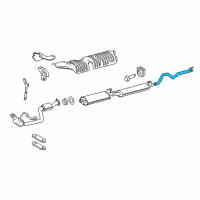 OEM Dodge Sprinter 2500 Exhaust Tail Pipe Diagram - 68012016AA