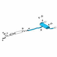 OEM 2020 Toyota RAV4 Muffler Diagram - 17430-F0150