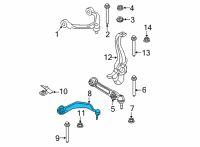 OEM BMW 840i LEFT TENSION STRUT WITH RUBB Diagram - 31-10-6-886-909