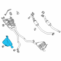 OEM 2015 Dodge Durango Exhaust Resonator And Tailpipe Diagram - 68276628AA