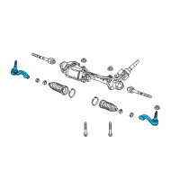 OEM 2015 Cadillac CTS Outer Tie Rod Diagram - 22961956