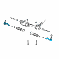 OEM 2013 Cadillac ATS Outer Tie Rod Diagram - 22961956