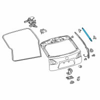 OEM 2010 Lexus RX350 Stay Assy, Back Door Diagram - 68950-0E160