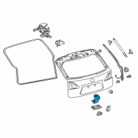 OEM 2011 Lexus RX450h Back Door Lock Assembly Diagram - 69350-0E033