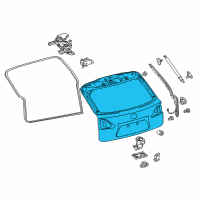 OEM 2011 Lexus RX450h Panel Sub-Assembly, Back Diagram - 67005-48741