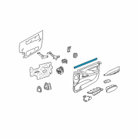 OEM Pontiac GTO Sealing Strip Asm-Front Side Door Window Inner Diagram - 92169906