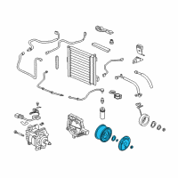 OEM 1999 Honda Civic Clutch Set, Compressor Diagram - 38900-P2E-A01