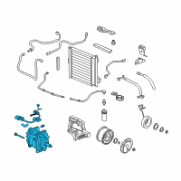 OEM Honda Civic Compressor (Sanden) Diagram - 38810-P2F-A01