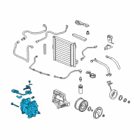 OEM 1998 Honda Civic Compressor (Sanden) Diagram - 38810-P2F-A01