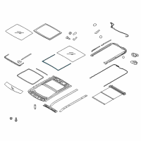 OEM 2017 Kia Soul Weatherstrip-Panoramaroof Rear Glass Diagram - 81619B2001