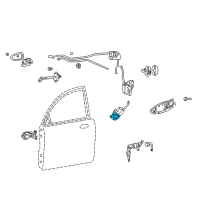 OEM Hyundai XG350 Actuator-Front Door, RH Diagram - 95736-38000