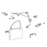 OEM Hyundai XG300 Front Door Lock Rod, Left Diagram - 81383-39000