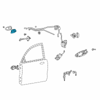 OEM Hyundai Interior Door Handle Assembly, Left Diagram - 82610-3B000