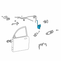 OEM Hyundai XG300 Latch Assembly-Front Door, RH Diagram - 81320-39001