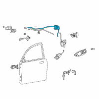 OEM Hyundai XG300 Door Safety Lock Rod Assembly, Front, Left Diagram - 81370-39000