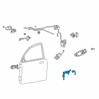 OEM Hyundai XG300 Front Door Lock Assembly, Left Diagram - 81971-39A00