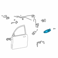 OEM 2002 Hyundai XG350 Exterior Door Handle Assembly, Front, Left Diagram - 82650-39000