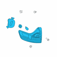 OEM Toyota Sienna Tail Lamp Assembly Diagram - 81560-08030