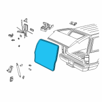 OEM 1999 Mercury Mountaineer Weatherstrip Diagram - 2L2Z-78404A06-AA