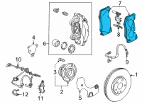 OEM 2021 Chevrolet Corvette Front Pads Diagram - 84779269