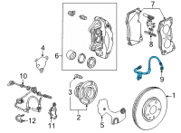 OEM 2022 Chevrolet Corvette Brake Hose Diagram - 84841275