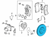 OEM 2020 Chevrolet Corvette Rotor Diagram - 84714265