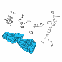 OEM BMW 550i GT Plastic Fuel Tank Diagram - 16-11-7-268-031