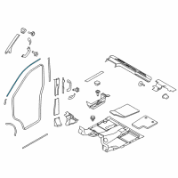 OEM Ford Transit-350 HD Upper Weatherstrip Diagram - CK4Z-6151401-H