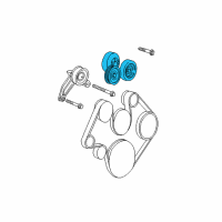 OEM 2003 Jeep Liberty TENSIONER-ALTERNATOR Belt Diagram - 53030958AB