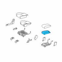 OEM 2010 Lexus RX450h Pad, Rear Seat Cushion, Center Diagram - 71614-0E020