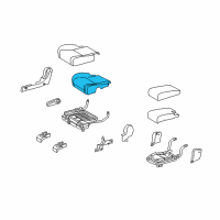 OEM 2014 Lexus RX450h Pad, NO.1 Seat Cushion, RH Diagram - 71611-0E020