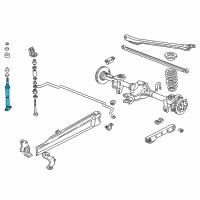 OEM 2000 Pontiac Firebird Rear Shock Absorber Assembly Diagram - 10443949