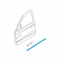 OEM 2003 Dodge Durango Molding-Front Door Diagram - 5JG21TZZAA