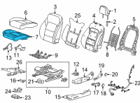 OEM Chevrolet Bolt EUV Seat Cushion Pad Diagram - 42783329