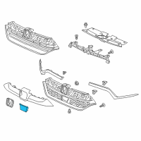 OEM Honda Cover, FR. Grille Radar Diagram - 71124-TLA-A00