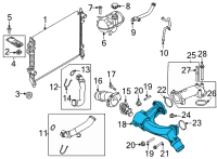 OEM 2020 Ford Mustang Water Inlet Diagram - KR3Z-8592-B