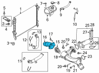 OEM Ford Mustang Inlet Pipe Diagram - KR3Z-8592-A