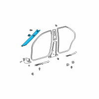 OEM 2003 Toyota Camry Windshield Pillar Trim Diagram - 62210-33080-B1