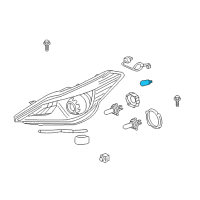 OEM Hyundai Azera Bulb Diagram - 18642-21007-S