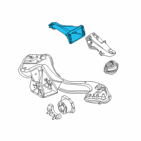 OEM 2004 BMW X5 Engine Mount Bracket Right Diagram - 22-11-6-757-708