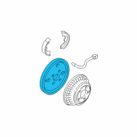 OEM 1996 Pontiac Firebird Plate, Rear Brake Backing (RH) Diagram - 18012022