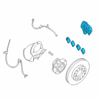 OEM 2011 Kia Sedona Front Brake Assembly, Left Diagram - 581104D600