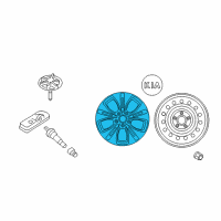 OEM Kia Soul Wheel Assembly-Aluminum Diagram - 52910B2270