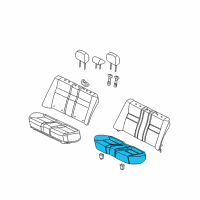 OEM Honda Civic Pad & Frame, RR. Seat Cushion Diagram - 82137-SNB-J01