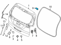 OEM Kia Carnival Hinge Assembly-Tail Gate Diagram - 72910R0000