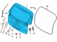 OEM Kia Panel Assembly-Tail Gate Diagram - 72800R0130