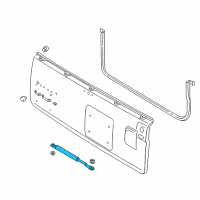 OEM 2001 Chevrolet Tracker STRUT, End Gate Support Diagram - 30023702