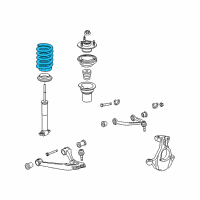 OEM Cadillac Escalade EXT Spring, Front Diagram - 15815635